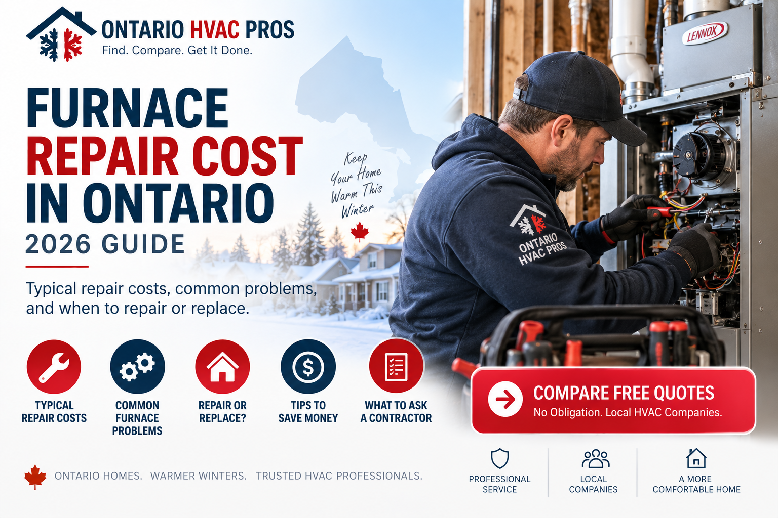 Furnace repair cost in Ontario 2026 guide from Ontario HVAC Pros